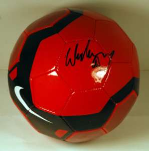 WAYNE ROONEY SIGNED MANCHESTER UNITED BALL COA PROOF VIDEO  