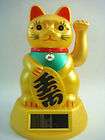   Golden Japanese Lucky Beckoning Cat Waving Arm(Batteries Not Re