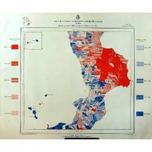   Colour Map Italy Statistics Palermo Land Ownership: Home & Kitchen
