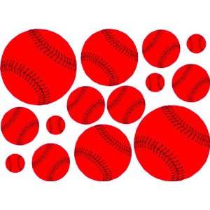   Ball Wall Decor Art Stickers Decals Vinyls Red 