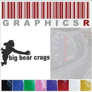  Sticker Decal Graphic   Rock Climber Big Bear crags Guide 