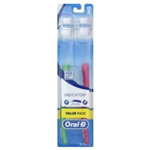  Oral B Indicator Toothbrush, Soft, Value Pack, 2 ct 