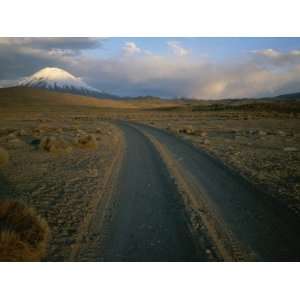  Dirt Road Winds towards Sajama, Bolivia Photographic 