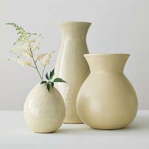  west elm Yellow Ceramic Vases, Set of 3  Sack, Carafe, Egg 
