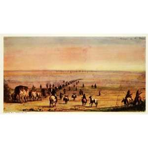   West Native American Horizon Mule Trail Art   Original Color Print