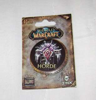 WORLD OF WARCRAFT HORDE EMBLEM BUTTON PIN COSPLAY NEW  