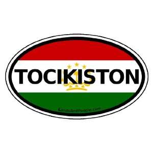  Tajikistan Tocikiston in Tajik Flag Car Bumper Sticker 