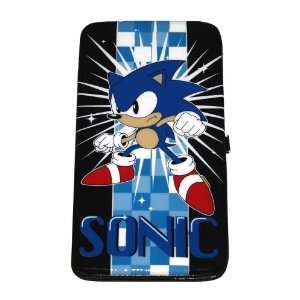  Sonic The Hedgehog SEGA Blue Checks Hinge Wallet 
