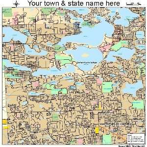  Street & Road Map of West Bloomfield Township, Michigan MI 