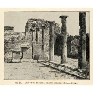   Italy Corinthian Column Wall   Original Halftone Print