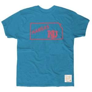   Blue Retro Brand Vintage State Slub Knit T Shirt