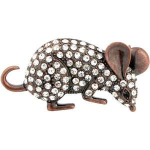   Mice Rat Pins Austrian Crystal Vintage Style Animal Brooches and pins