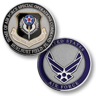 HURLBURT SPECIAL OPERATIONS AIR FORCE CHALLENGE COIN  