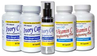   Skin Whitening Lightening Pill Cream Glutathione Pills Vitamin C Ivory