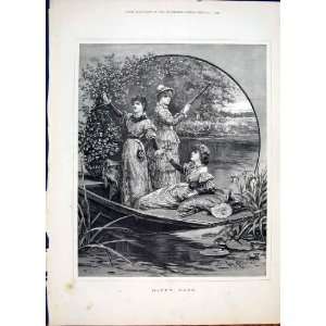  Happy Days Knowles Girls River Boat Fine Art 1881