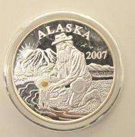 Rare Alaska Mint 2007 Medallion 1Oz Silver Gold Nugget Gold Rush 