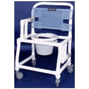  Pvc 21 Wide Drop Arm Shower/Commode Chair in Teal: Home 