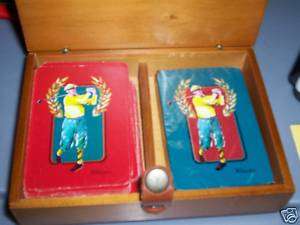 VINTAGE GOLFERS DOUBLE DECK TRADING PLAYING CARDS  