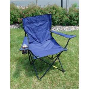  Folding Camp Chair w/ Tote   Navy Blue: Sports & Outdoors