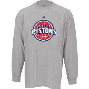  Adidas Detroit Pistons Primary Logo Long Sleeve T Shirt 