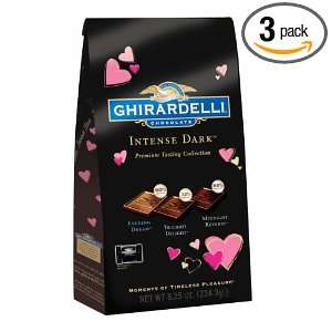 Ghirardelli Valentines Chocolate Squares, Intense Dark Premium 