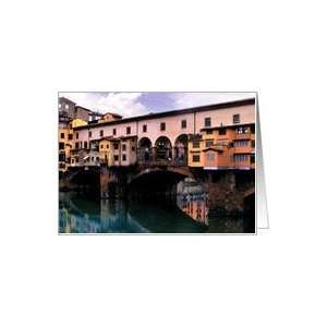  Water Colors, Ponte Vecchio, Florence, Italy Card Health 