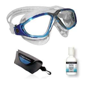 Aqua Sphere Vista Swim Mask Goggles with Mask Case & Anti 