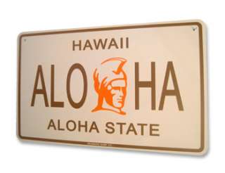 Aloha Hawaii State aluminum surf sign **NEW** art  