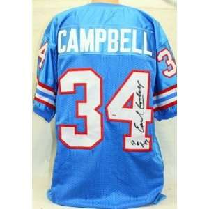 Earl Campbell Signed Jersey   with hof 91 Inscription   Autographed 