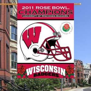  Wisconsin Bagers 2011 Rose Bowl Champions Vertical Banner 