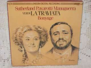 VERDI La Traviata SUTHERLAND PAVAROTTI London Digital Recording 3 Lp 