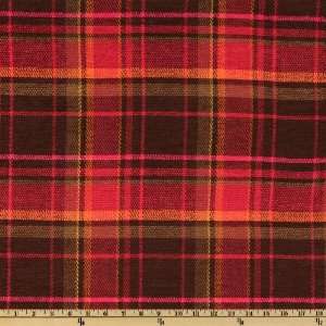  60 Wide Acrylic Suiting Chenille Plaid Rose Fabric By 