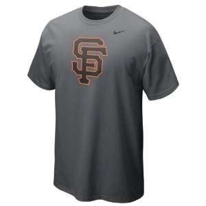  San Francisco Giants Anthracite Nike Logo T Shirt Sports 