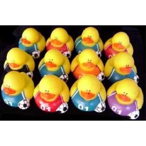   Soccer Team Rubber Duck Party Favors ~ Assorted Colors: Toys & Games