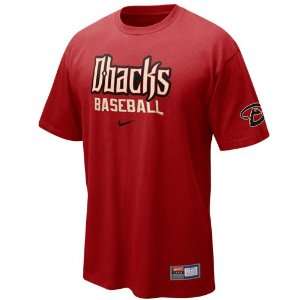 Nike Arizona Diamondbacks Red 2011 MLB Practice T shirt (X Large 