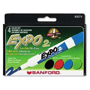 EXPO 80074 Sanford EXPO Low Odor Dry Erase Markers, Chisel 