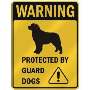 WARNING  SAINT BERNARD PROTECTED BY GUARD DOGS  PARKING SIGN DOG