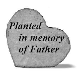   Memorial Planted in memory Father heart shaped 89320: Home & Kitchen