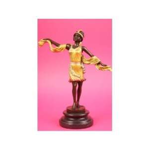   Dancer Bronze Statue By Mirval Art Sculpture Figurine 
