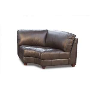 Diamond Sofa Zen Armless All Leather Tufted Seat Corner Wedge Mocca 