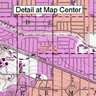  USGS Topographic Quadrangle Map   Canoga Park, California 