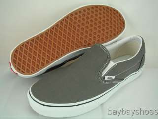 VANS CLASSIC SLIP ON CHARCOAL GRAY MENS ALL SIZES  