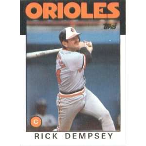  1986 Topps # 358 Rick Dempsey Baltimore Orioles Baseball 