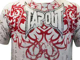Tapout Mean Dragon Script Tribal Signature MMA UFC Cage Fighter T 
