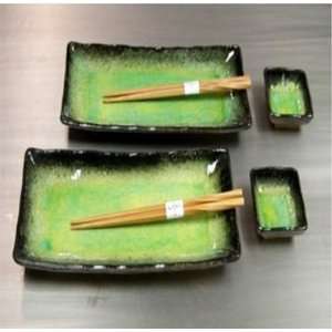 Japanese Sushi Plate Set/Green 