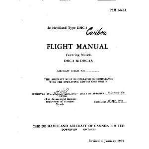   DHC 4 Caribou Aircraft Flight Manual De Havilland Canada Books