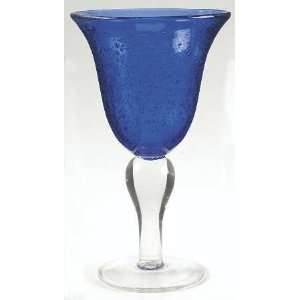  Artland Crystal Iris Cobalt Blue Water Goblet, Crystal 