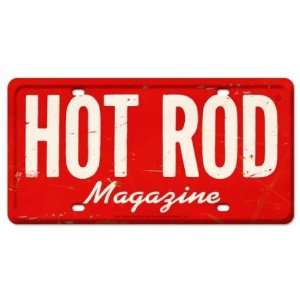  HOT ROD Magazine Automotive License Plate   Garage Art 