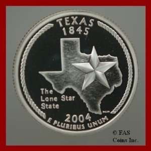  2004 US Mint Silver GEM Proof Texas State Quarter 