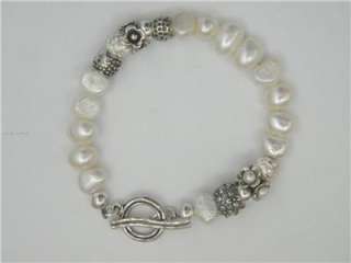 Sterling silver with pearls bracelet handcrafted in Israel Elegant 